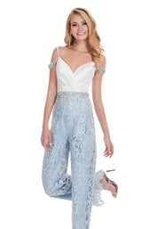 1 of 8 Rachel Allan 6594 White-Powder-Blue