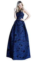 1 of 4 Jovani 66103 Navy/Black