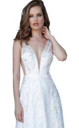 4 of 6 Jovani 66168 Off White