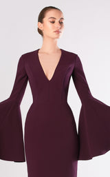 2 of 2 Edward Arsouni Couture FW662 Dress Aubergine