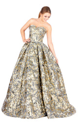 1 of 4 Mac Duggal 66222H Black/Gold