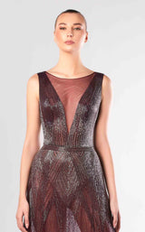 2 of 2 Edward Arsouni Couture FW663 Dress Aubergine