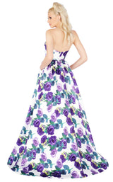 2 of 4 Mac Duggal 66315L Violets-Are-Blue