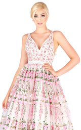 3 of 4 Mac Duggal 66319H Pink-Floral