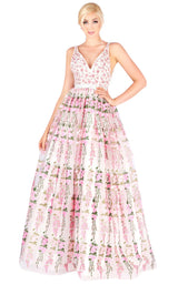 1 of 4 Mac Duggal 66319H Pink-Floral