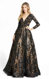 1 of 7 Mac Duggal 66334D Dress Black