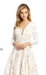 5 of 7 Mac Duggal 66334D Dress Ivory-Nude