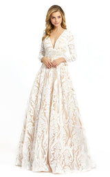 2 of 7 Mac Duggal 66334D Dress Ivory-Nude