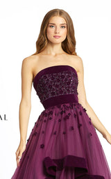 5 of 7 Mac Duggal 66346D Dress Plum