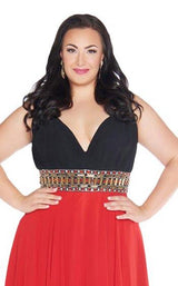 2 of 2 Mac Duggal Fabulouss 66410F Black/Red