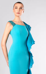 2 of 2 Edward Arsouni Couture FW665 Dress Jade