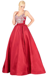 2 of 8 Mac Duggal 66532H Burgundy