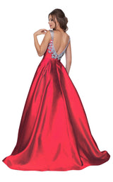4 of 8 Mac Duggal 66532H Burgundy