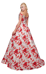 2 of 4 Mac Duggal 66588H Red Multi