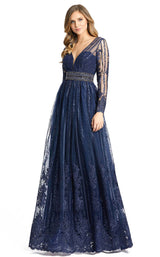 1 of 4 Mac Duggal 66591D Dress Navy