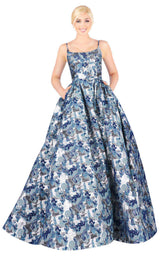 1 of 4 Mac Duggal 66598H Pewter-Blue