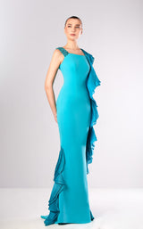 1 of 2 Edward Arsouni Couture FW665 Dress Jade