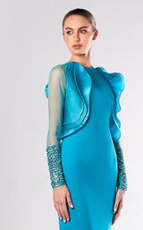 2 of 2 Edward Arsouni Couture FW666 Dress Jade