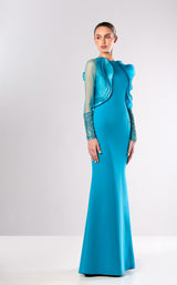 1 of 2 Edward Arsouni Couture FW666 Dress Jade