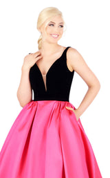 3 of 4 Mac Duggal 66720H Hot Pink/Black