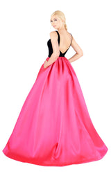 2 of 4 Mac Duggal 66720H Hot Pink/Black