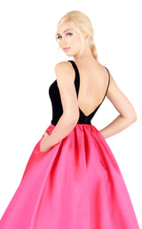4 of 4 Mac Duggal 66720H Hot Pink/Black