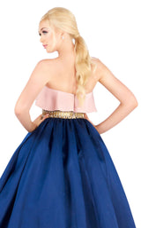 4 of 4 Mac Duggal 66722H Blush-Navy