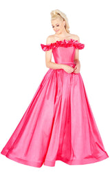 1 of 4 Mac Duggal 66723L Passion-Pink