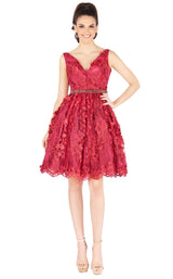 1 of 6 Mac Duggal 66756B Burgundy