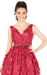 4 of 6 Mac Duggal 66756N Burgundy