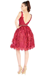 3 of 6 Mac Duggal 66756B Burgundy