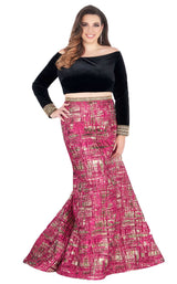 1 of 6 Mac Duggal Fabulouss 66789K Mulberry