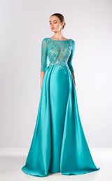 1 of 2 Edward Arsouni Couture FW667 Dress Jade