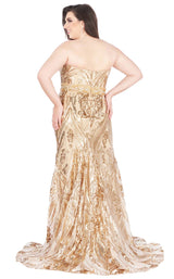 2 of 6 Mac Duggal Fabulouss 66828F Gold