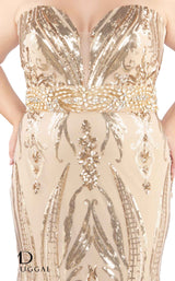 4 of 6 Mac Duggal Fabulouss 66828F Gold
