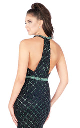6 of 6 Mac Duggal 66835L Black-Emerald