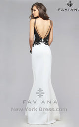 5 of 7 Faviana 7724 Ivory/Black