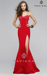 3 of 7 Faviana 7724 Scarlet