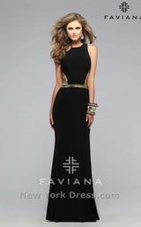 1 of 8 Faviana 7734 Black/Gold
