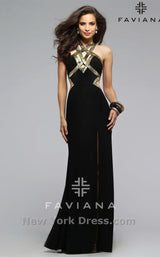 2 of 7 Faviana 7735 Black/Gold