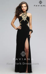 1 of 7 Faviana 7735 Black/Gold