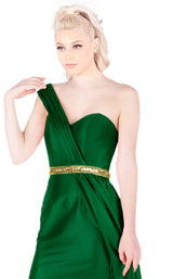 3 of 4 Mac Duggal 66924L Emerald-Gold