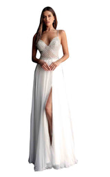 1 of 4 Jovani 66925 Off White