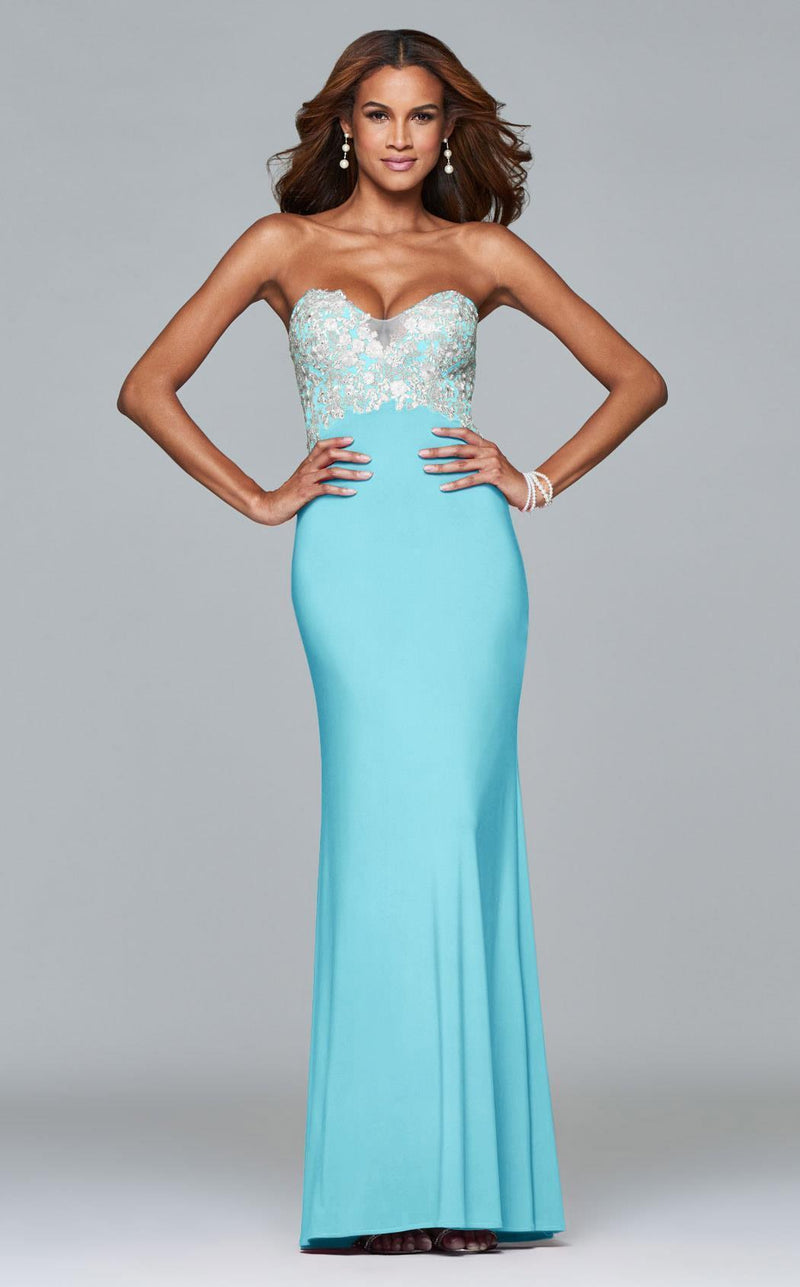 Faviana S7715 Tiffany Blue