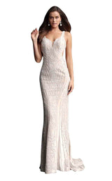 1 of 6 Jovani 66965 Champagne