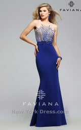 1 of 3 Faviana S7749 Royal/Nude