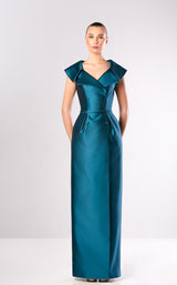 1 of 2 Edward Arsouni Couture FW669 Dress Petrol