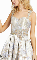 3 of 3 Mac Duggal 67087M Dress Golden-Blue