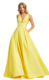 1 of 4 Mac Duggal 67098 Dress Lemon