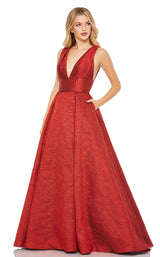 3 of 5 Mac Duggal 67098M Dress Burgundy
